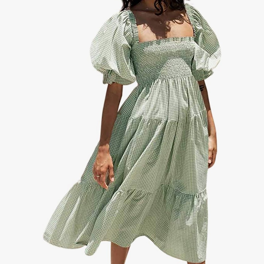 Green Plaid Dress